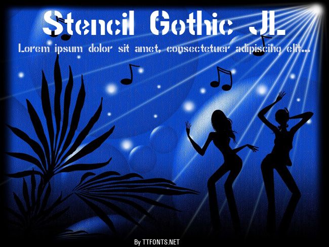 Stencil Gothic JL example